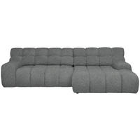 ECKSOFA in Webstoff Dunkelgrau  - Dunkelgrau/Schwarz, Modern, Kunststoff/Textil (297/180cm) - Welnova