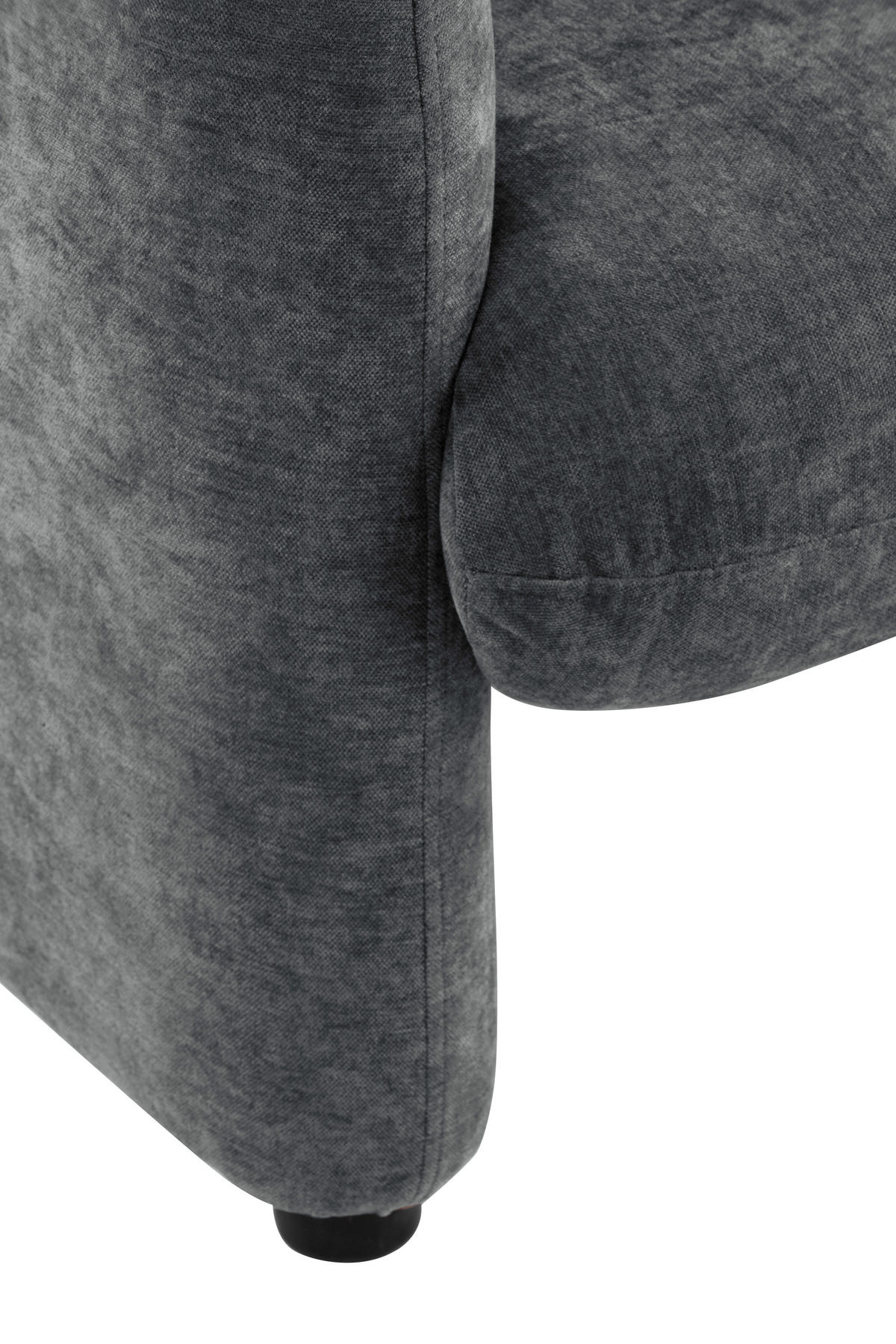 SESSEL in Samt Grau  - Schwarz/Grau, Design, Kunststoff/Textil (83/83/76cm) - MID.YOU