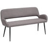 LAVICA, topoľ, sivá, hnedá - hnedá/čierna, Lifestyle, kov/drevo (150/83/63cm) - MID.YOU