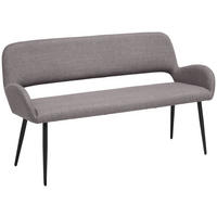 LAVICA, topoľ, sivá, hnedá - hnedá/čierna, Lifestyle, kov/drevo (150/83/63cm) - MID.YOU