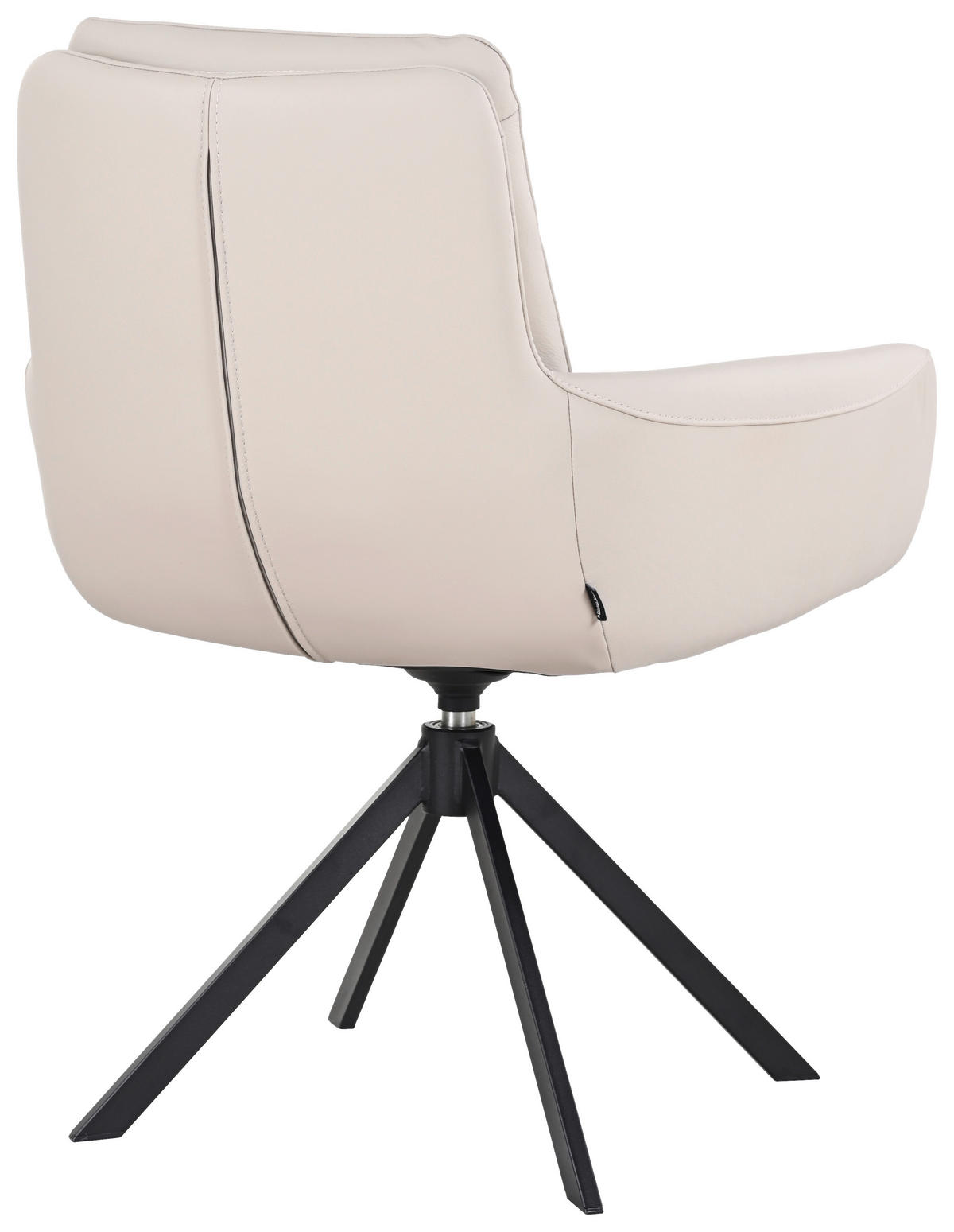 ARMLEHNSTUHL  in Echtleder naturbelassen  - Taupe/Schwarz, Design, Leder/Metall (62,5/86,5/66,5cm) - Dieter Knoll