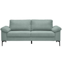 2,5-SITZER in Flachgewebe Salbeigrün  - Salbeigrün/Schwarz, Design, Textil/Metall (206/86/97cm) - Pure Home Lifestyle