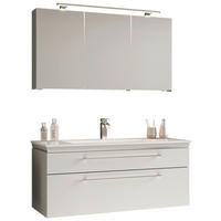 BADEZIMMER  in 122 cm  - Chromfarben/Weiß, MODERN, Glas/Holzwerkstoff (122cm) - Novel