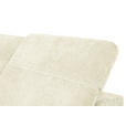 ECKSOFA Creme Chenille Kopfteilverstellung, Sitztiefenverstellung  - Creme/Schwarz, Design, Textil/Metall (243/307cm) - Xora