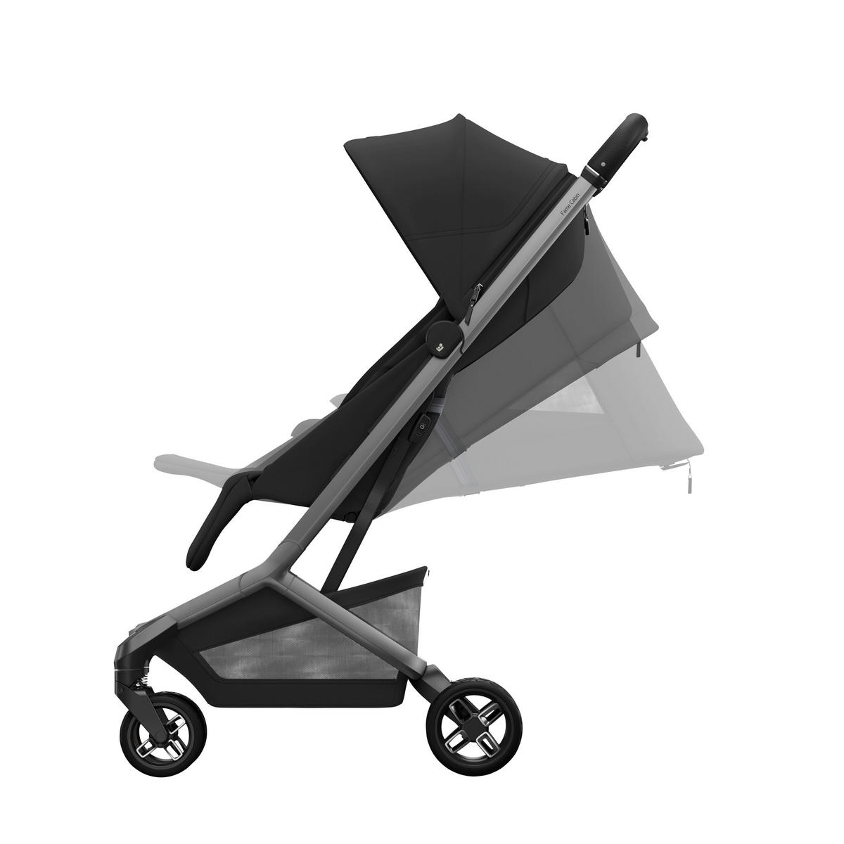 KINDERWAGENSET  Zero-G Travelsystem  Onyx Black  - Silberfarben/Schwarz, Basics, Textil (44,5/105/84cm) - Maxi-Cosi