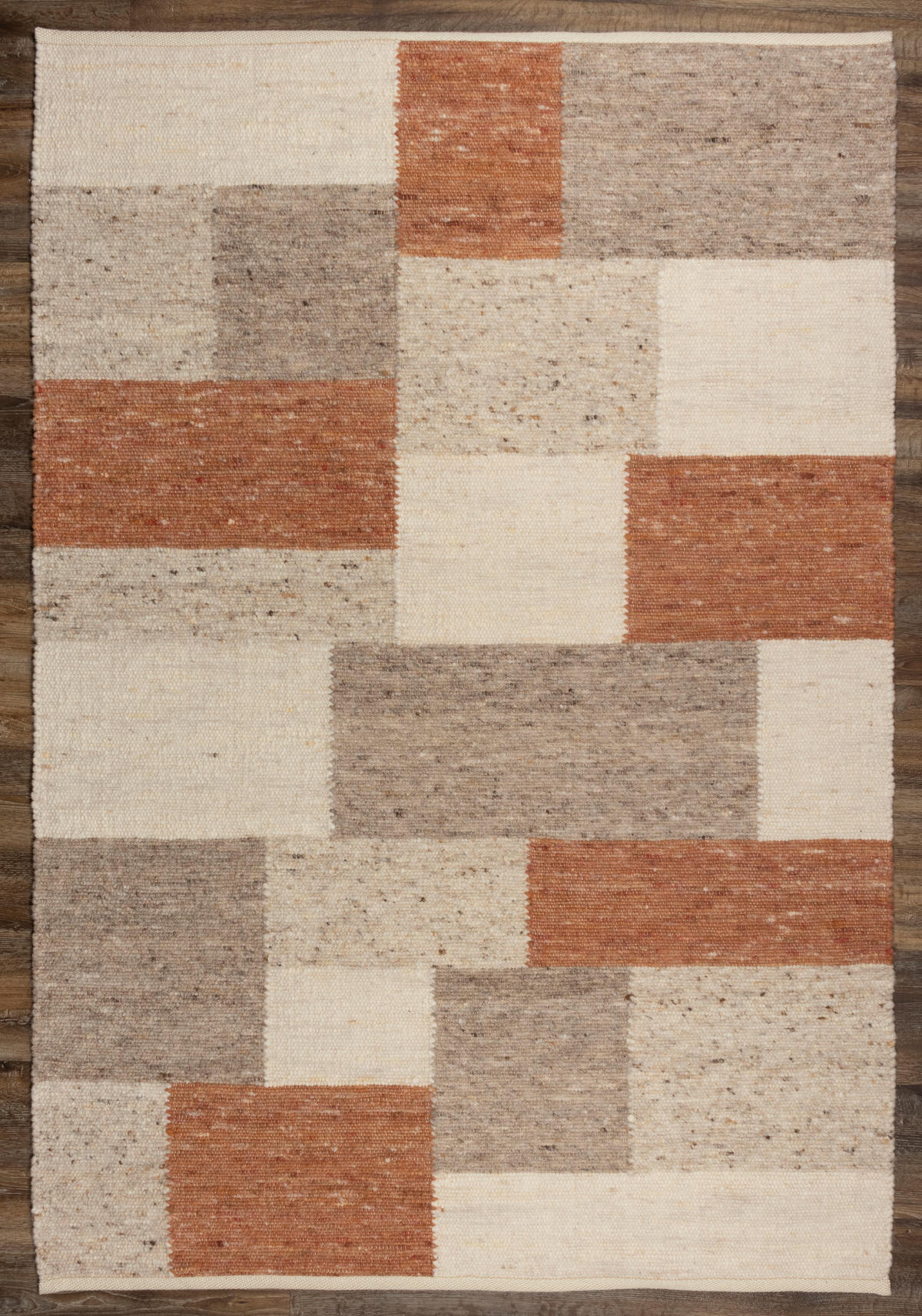 HANDWEBTEPPICH 170/230 cm Finsing Beige, Cognac  - Cognac/Beige, Natur, Textil (170/230cm) - Linea Natura