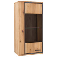 HÄNGEELEMENT Anthrazit, Eichefarben  60/123/37 cm  - Eichefarben/Anthrazit, Konventionell, Glas/Holz (60/123/37cm) - Landscape