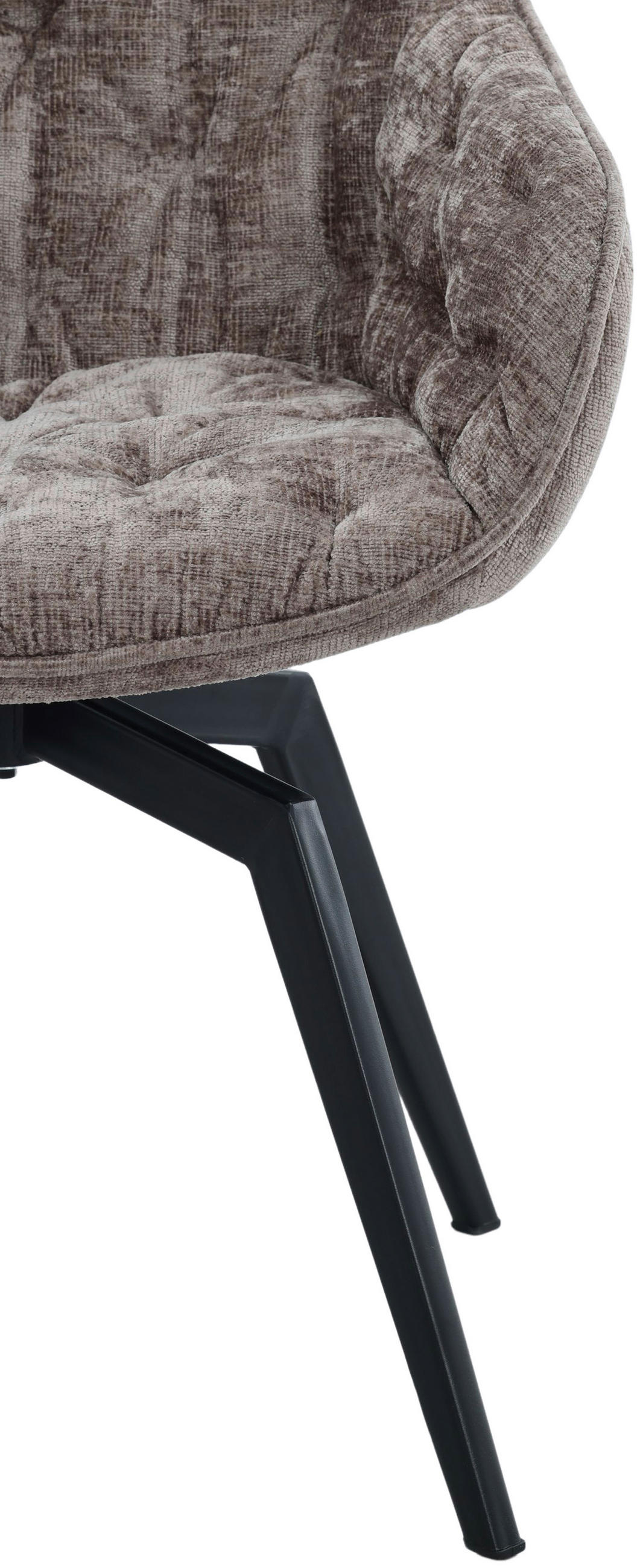 KAROSSZÉK fekete, világosbarna  - fekete/világosbarna, Modern, textil/fém (59,5/84/63,5cm) - Livetastic