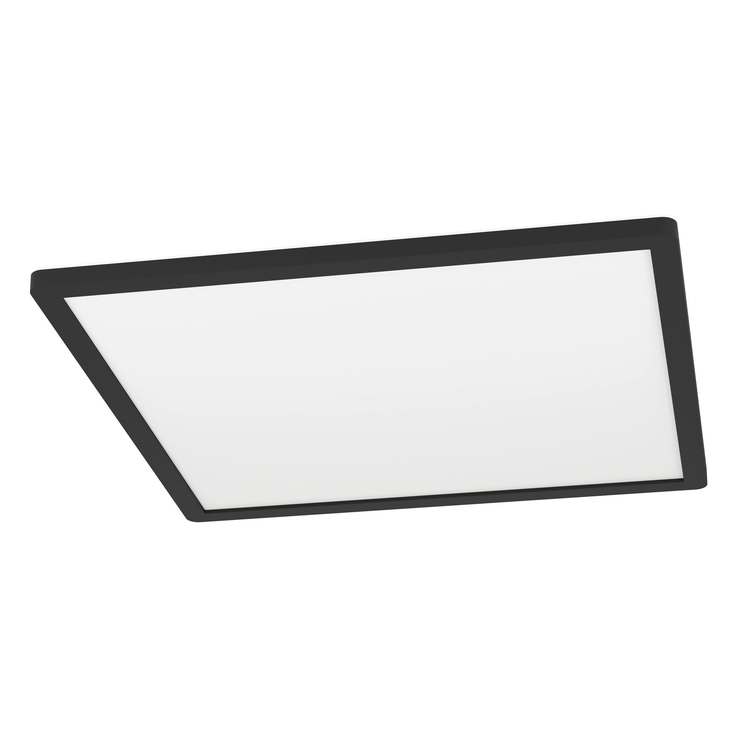 LED-DECKENLEUCHTE Rovito-Z 42/42/2,5 cm   - Schwarz/Weiß, Basics, Kunststoff (42/42/2,5cm) - Eglo