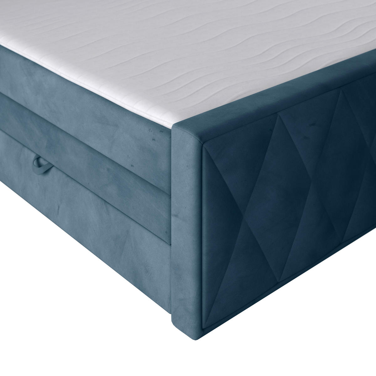 BOXSPRINGBETT 140/200 cm  in Blau  - Blau, MODERN, Holz/Kunststoff (140/200cm) - MID.YOU