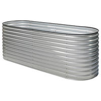 HOCHBEET 240/82/80 cm  - Silberfarben, Basics, Metall (240/82/80cm)