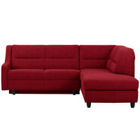 ECKSOFA in Chenille Rot  226/208 cm  - Rot/Schwarz, KONVENTIONELL, Textil (226/208cm) - Sedda