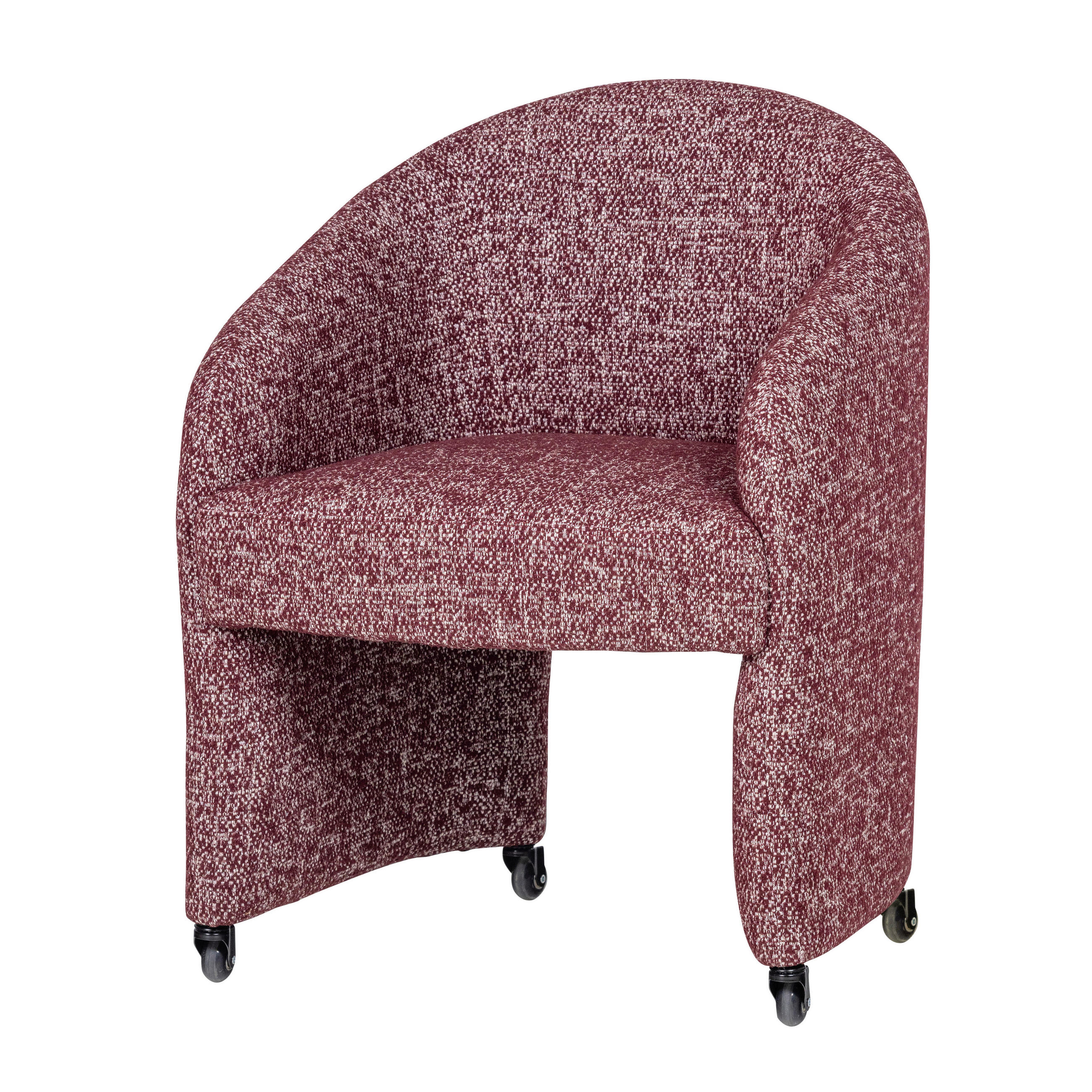 ARMLEHNSTUHL   Webstoff  Bordeaux  - Bordeaux, MODERN, Kunststoff/Textil (64/83/64cm) - Livetastic