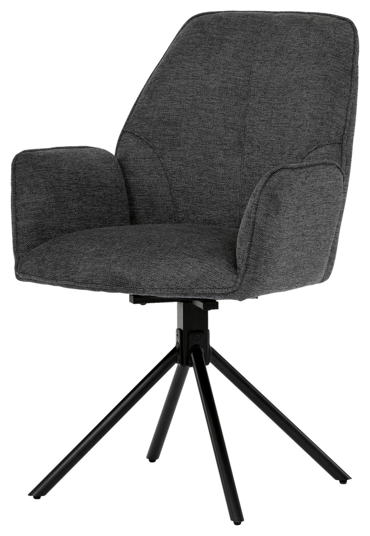 ŽIDLE, tmavě šedá - tmavě šedá, Basics, kov/textil (62/89/61cm) - Xora