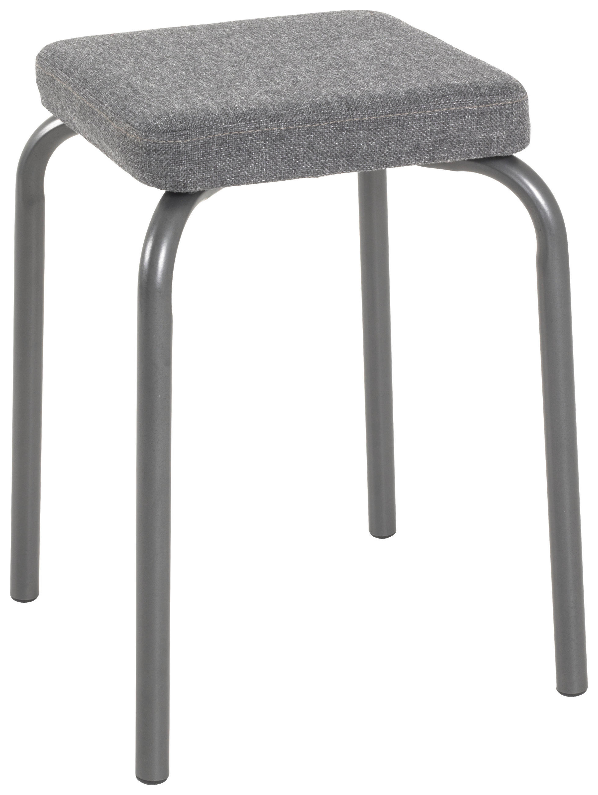 Stapelhocker Pikk Metall/ Textil Grau H: 49 Cm