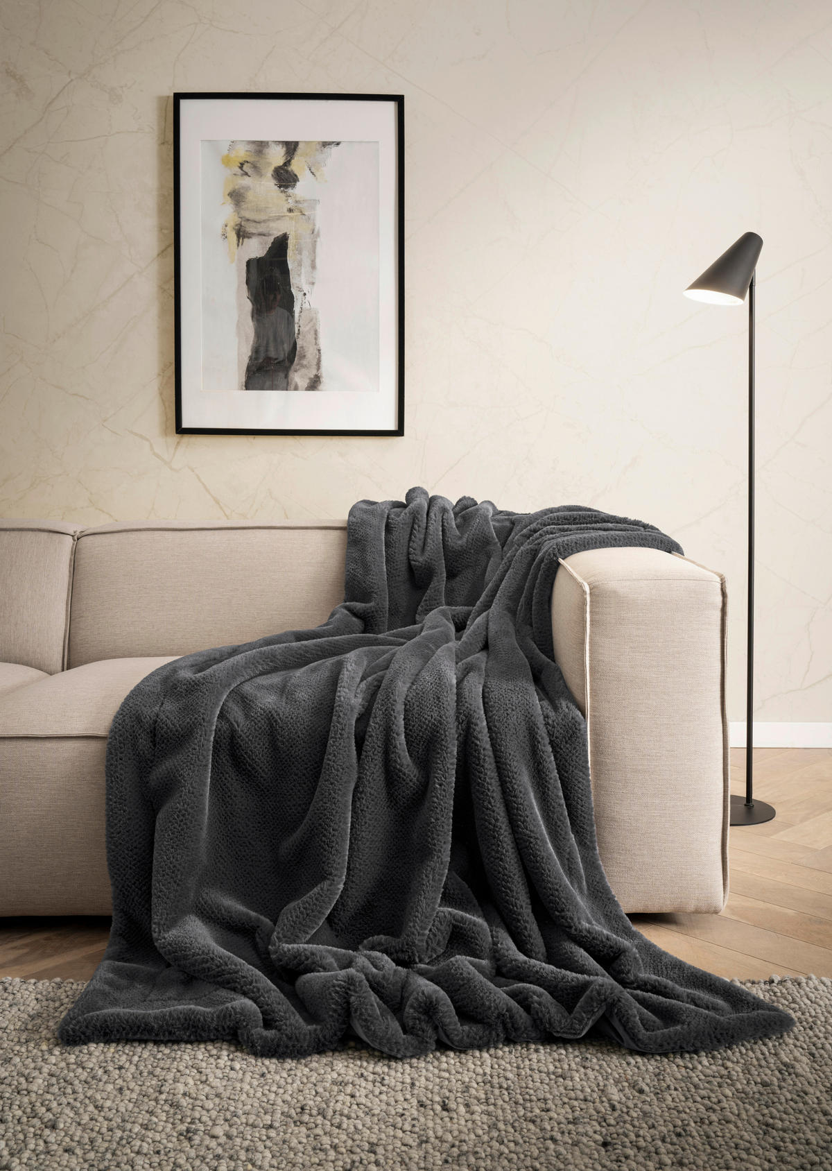 DEKA 150/200 cm  BUGATTI  - siva, Basics, tekstil (150/200cm) - Bugatti