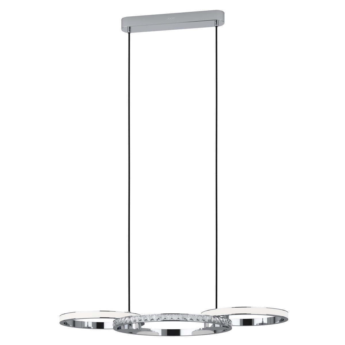 LED LUSTER    80,5/42/150 cm    - boja hroma/prozirna, Lajfstajl, staklo/metal (80,5/42/150cm) - Joop!