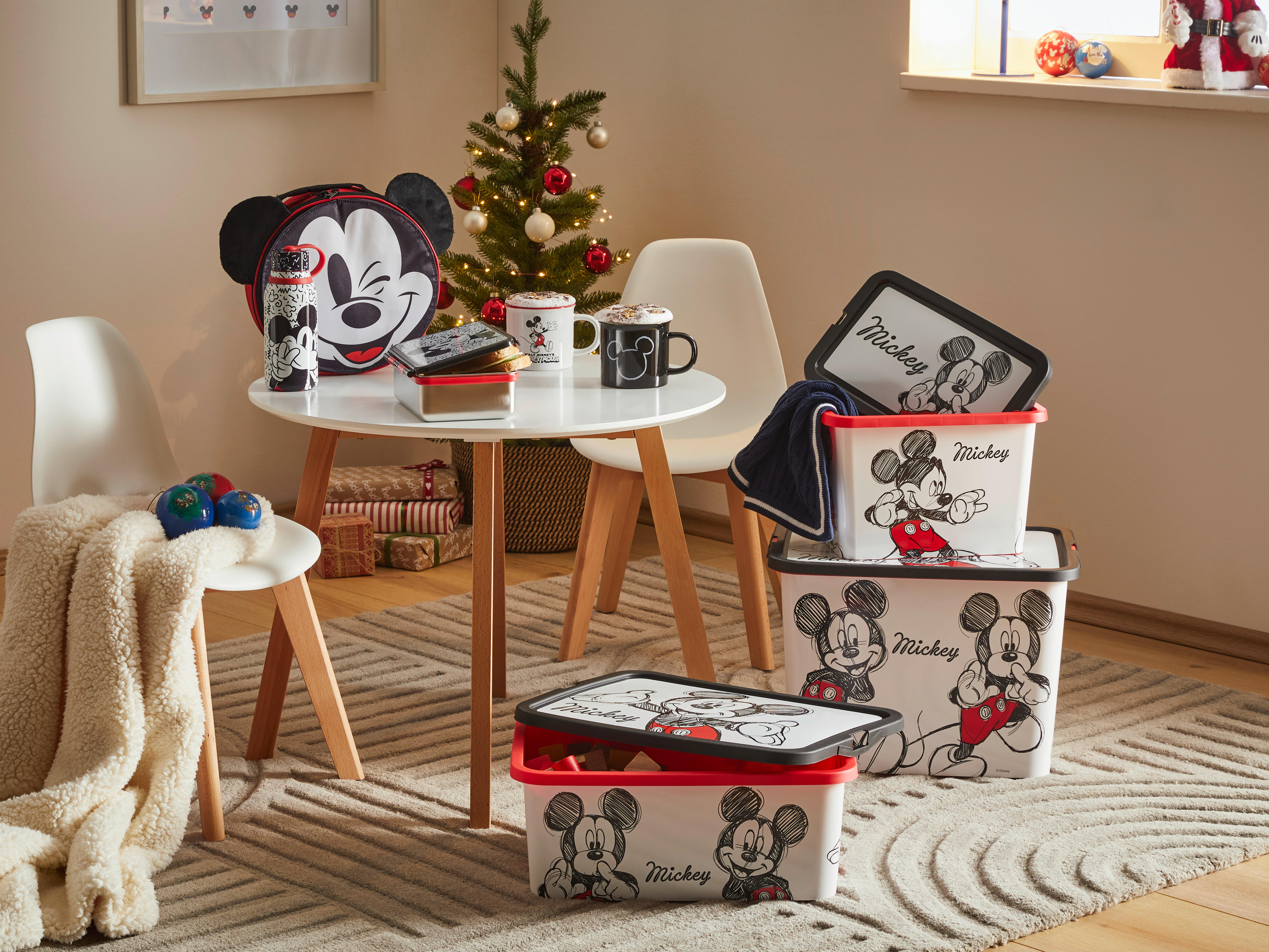 BOX MIT DECKEL Mickey Mouse  - Rot/Schwarz, Basics, Kunststoff (40/15/29cm) - Disney