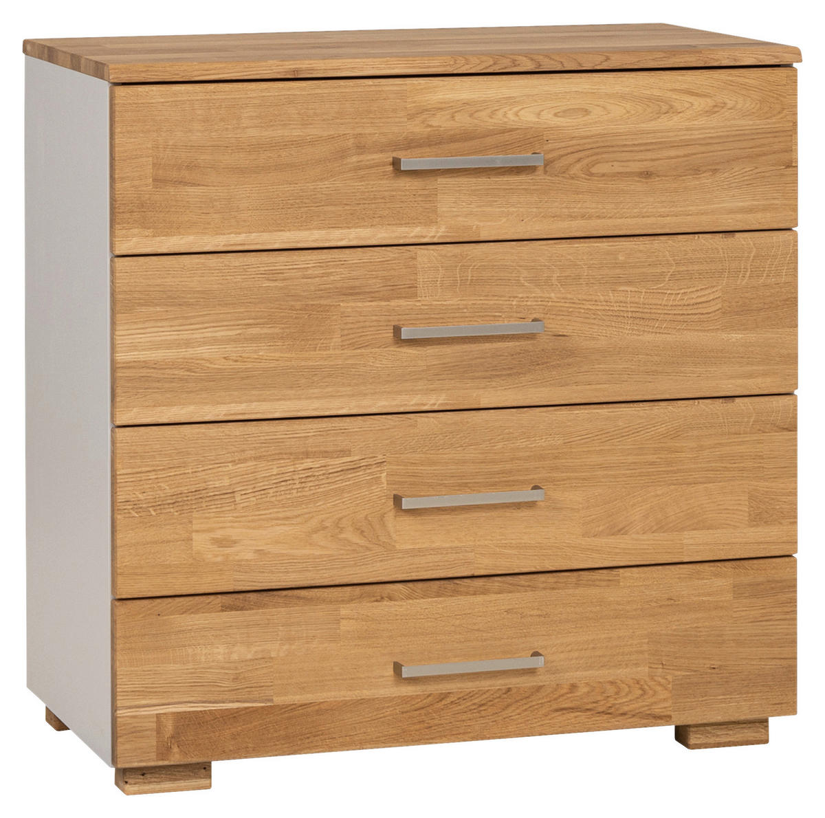 KOMMODE  in 80/80/42 cm  - Eichefarben/Silberfarben, KONVENTIONELL, Holz/Holzwerkstoff (80/80/42cm) - Cantus