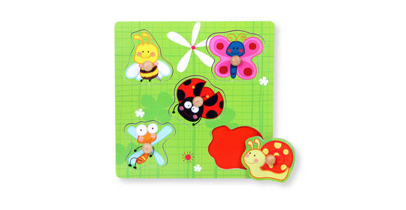 PUZZLE Summer - Multicolor/Grün, Natur, Holz/Holzwerkstoff (22,5/22,5cm) - My Baby Lou
