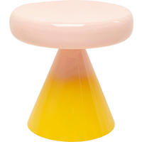 BEISTELLTISCH in Metall 42/42/40 cm  - Gelb/Rosa, Design, Metall (42/42/40cm) - Kare-Design