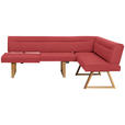 ECKBANK 230/170 cm  in Rot, Eichefarben  - Eichefarben/Rot, KONVENTIONELL, Holz/Textil (230/170cm) - Moderano