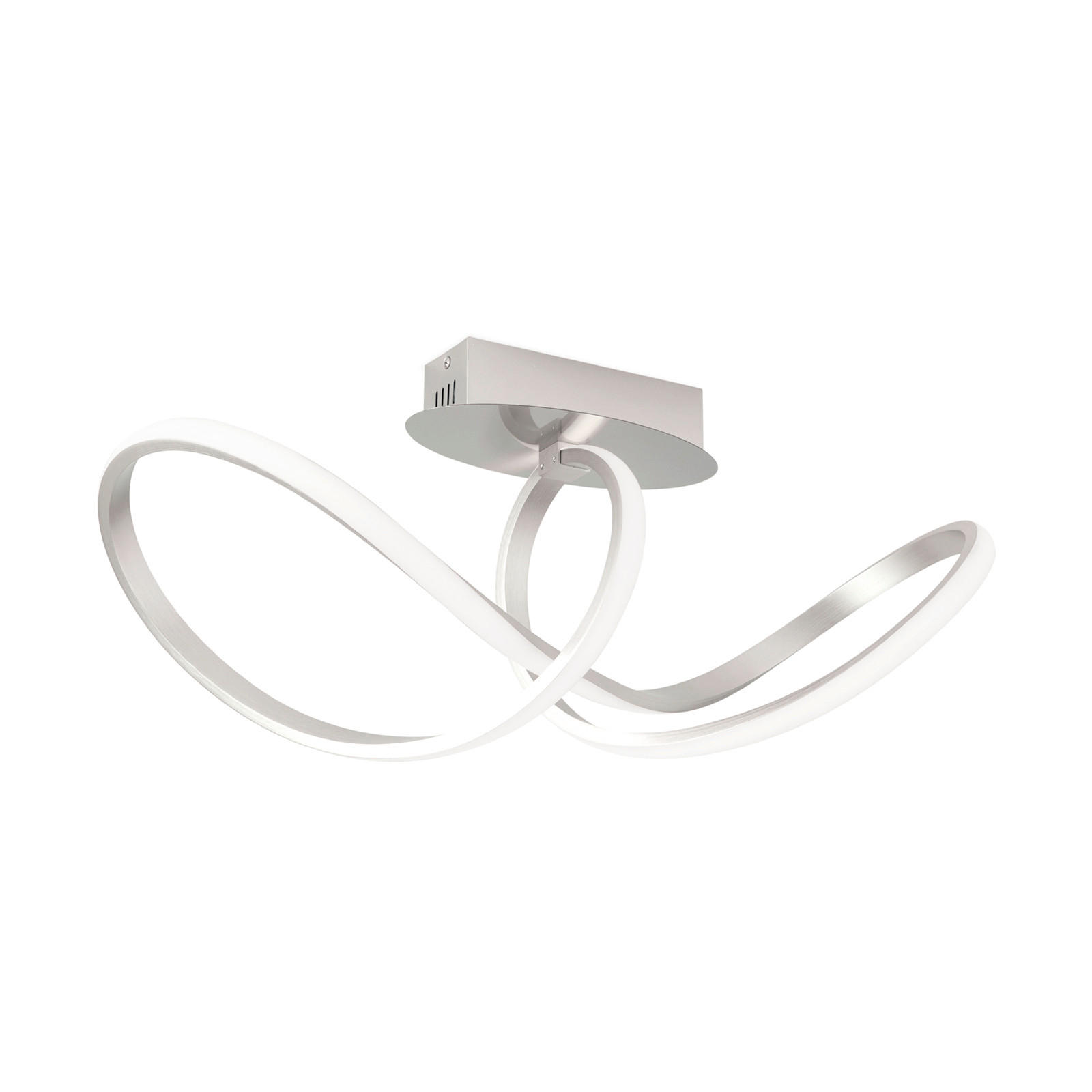 LED-DECKENLEUCHTE Circus 61/25/27 cm   - Silberfarben, Design, Kunststoff/Metall (61/25/27cm)