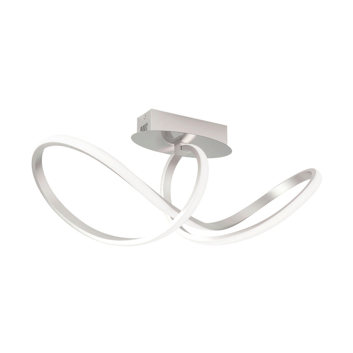 LED-DECKENLEUCHTE Circus 61/25/27 cm   - Silberfarben, Design, Kunststoff/Metall (61/25/27cm)