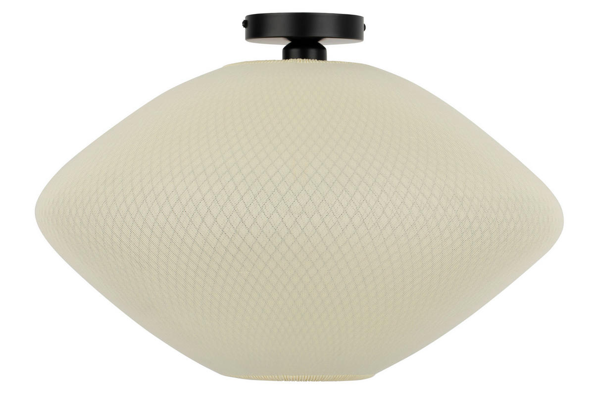 DECKENLEUCHTE 50/26,4 cm   - Beige, Design, Textil/Metall (50/26,4cm) - Collet's Monde