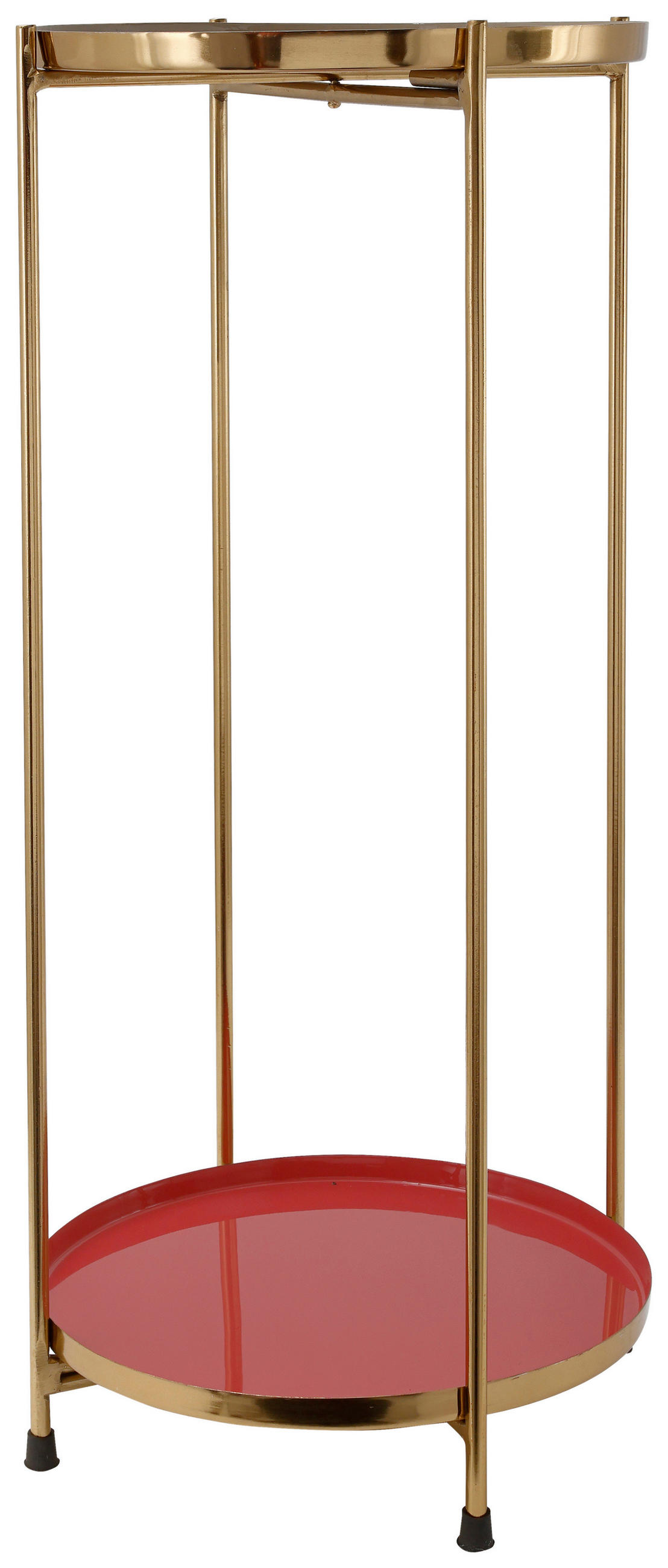 BEISTELLTISCH in Metall  - Taupe/Koralle, Design, Metall (25/60cm) - Kayoom