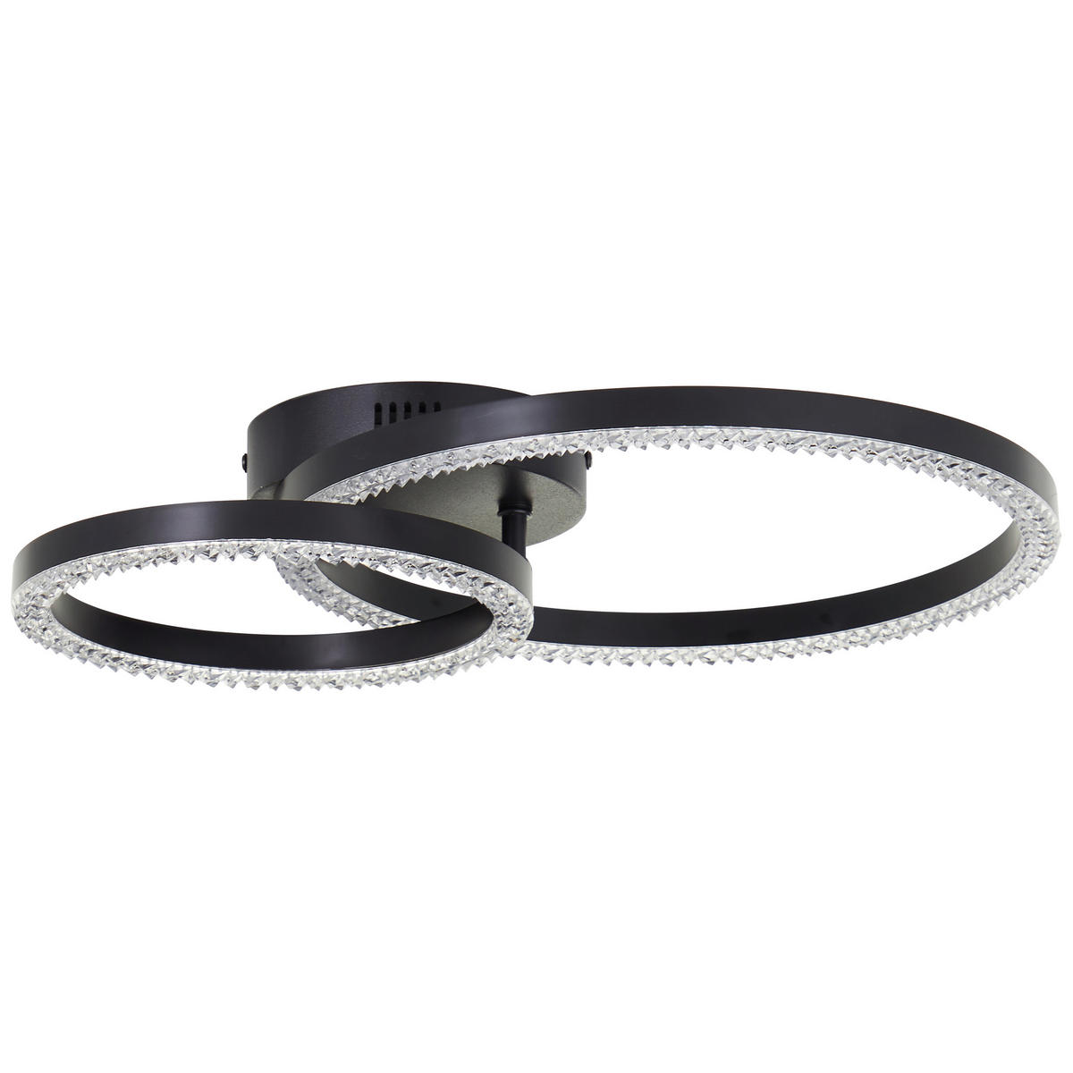 LED-DECKENLEUCHTE    40/30/7,7 cm  - Schwarz, Design, Kunststoff/Metall (40/30/7,7cm) - Brilliant