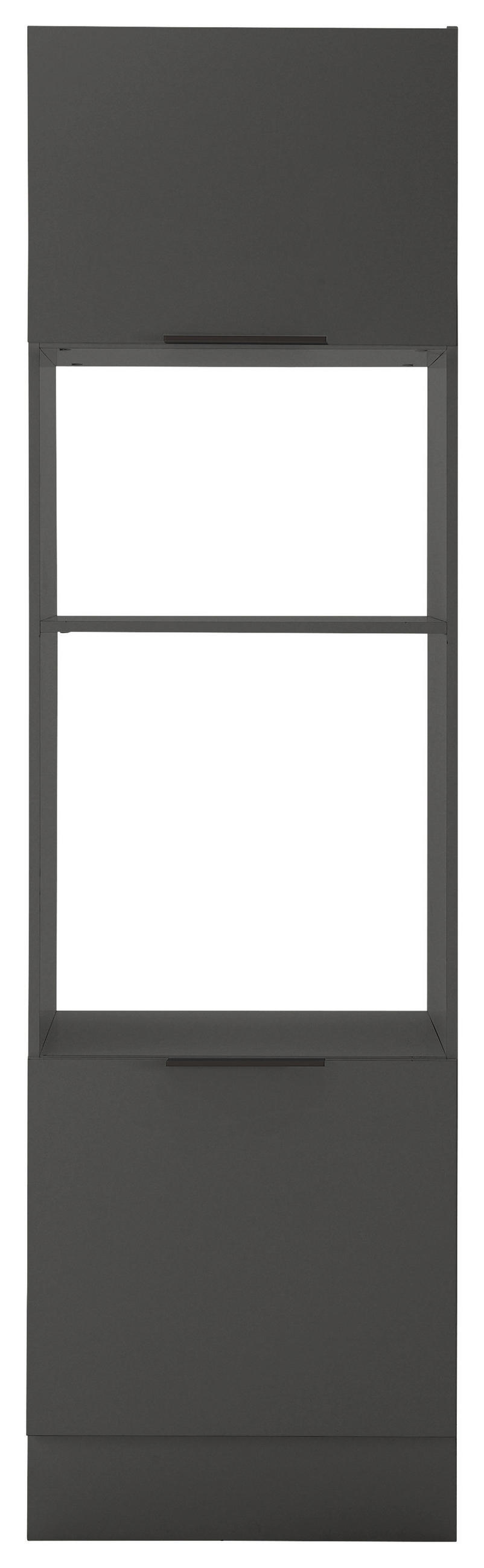 GERÄTEUMBAUSCHRANK 60/211/57 cm  in Graphitfarben  - Schwarz/Graphitfarben, Basics, Holzwerkstoff/Metall (60/211/57cm) - Xora
