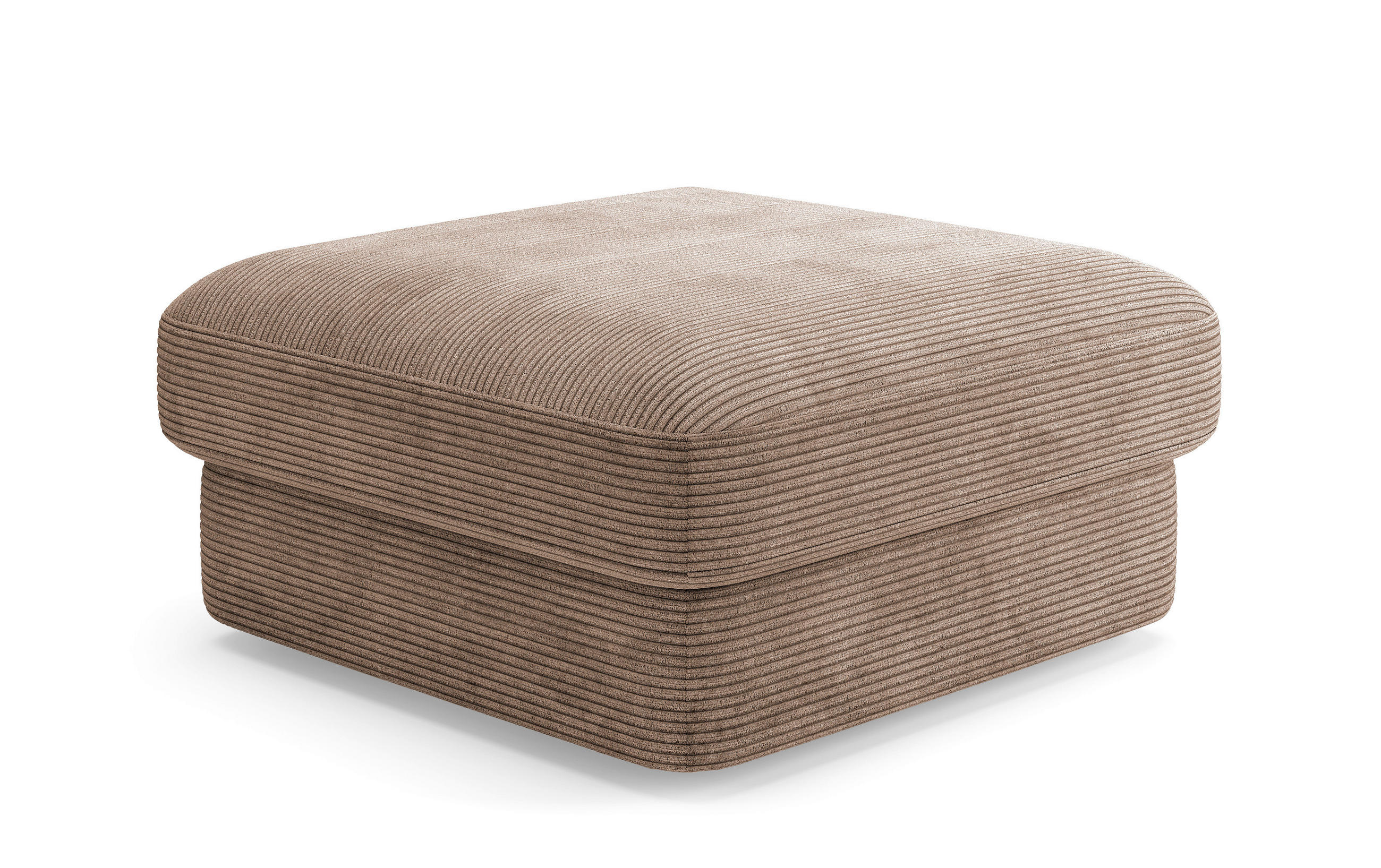 HOCKER FABIO E Cord Sandfarben  - Sandfarben/Schwarz, MODERN, Kunststoff/Textil (97/46/97cm) - Sit & More