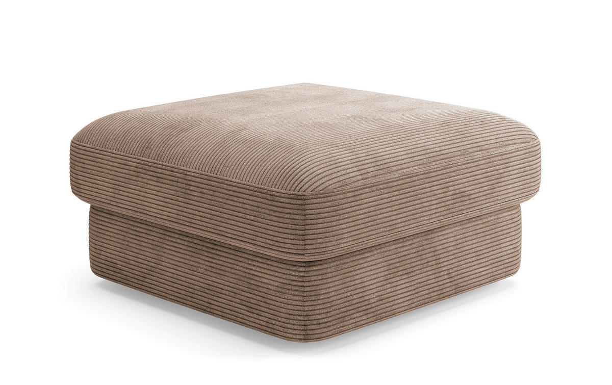 HOCKER FABIO E Cord Sandfarben  - Sandfarben/Schwarz, MODERN, Kunststoff/Textil (97/46/97cm) - Sit & More