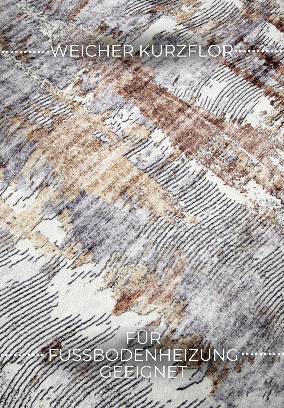 FLACHWEBETEPPICH 160/230 cm Imagination Kupferfarben, Goldfarben  - Goldfarben/Kupferfarben, Design, Kunststoff (160/230cm) - Hanse Home