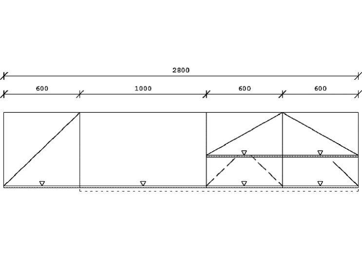KÜCHENLEERBLOCK 280 cm   in Eichefarben, Hellgrau  - Eichefarben/Hellgrau, Basics, Holzwerkstoff/Metall (280cm) - Impuls
