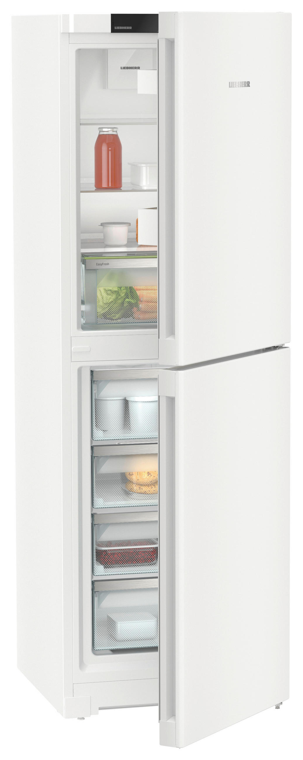 KÜHL-GEFRIER-KOMBINATION 59,7/185,5/67,5 cm CND5204  - Weiß, Basics, Glas/Kunststoff (59,7/185,5/67,5cm) - Liebherr