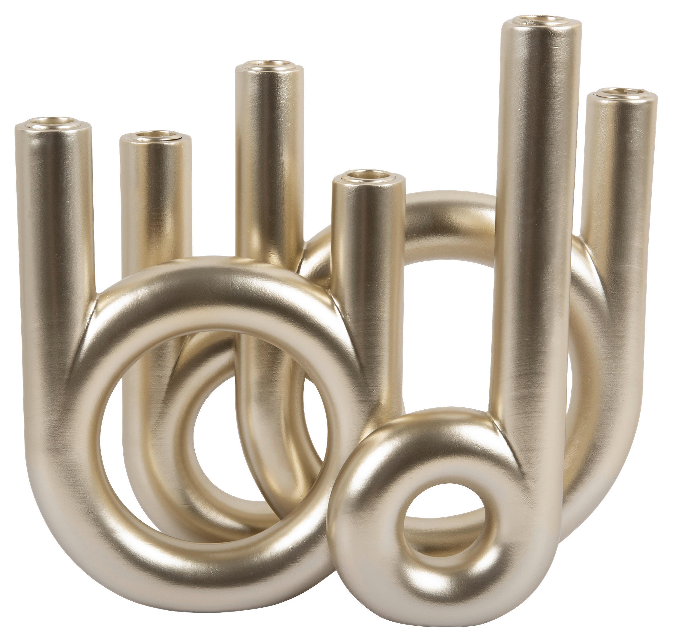 KERZENHALTER - Goldfarben, Basics, Stein (35/32,5/13,5cm) - Present Time