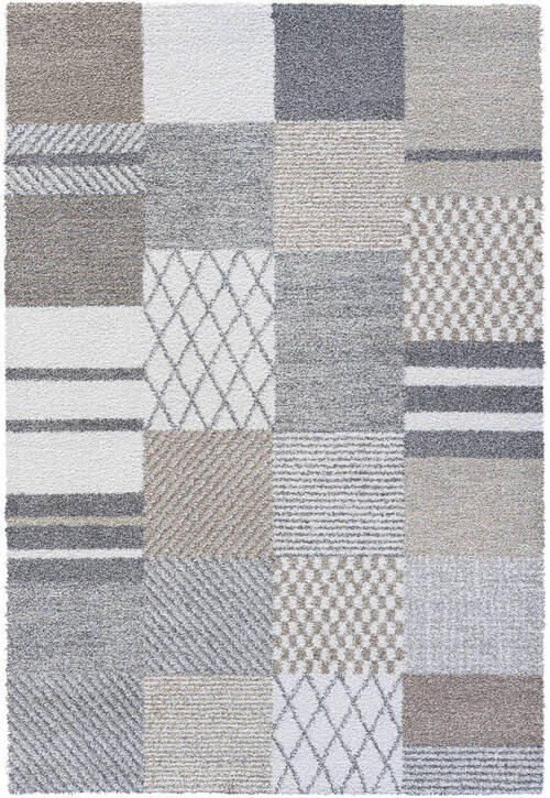 WEBTEPPICH 120/170 cm Mehari Creme, Grau, Dunkelgrau  - Dunkelgrau/Creme, KONVENTIONELL, Kunststoff/Textil (120/170cm) - Novel