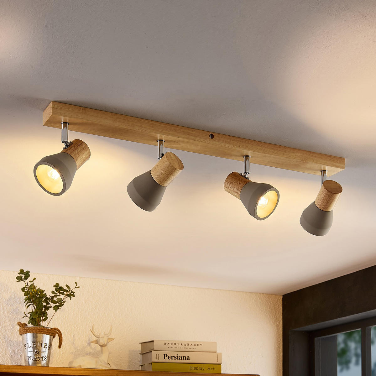 STRAHLER Alina 77/7,2/12,3 cm  - Eschefarben/Grau, Natur, Holz/Stein (77/7,2/12,3cm) - Novel