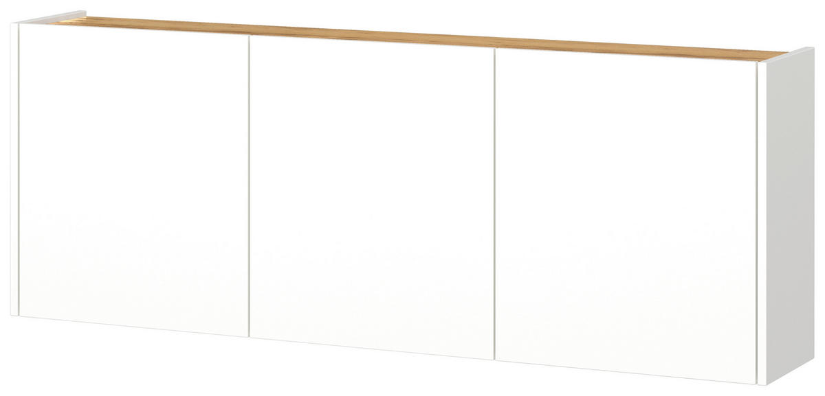 SCHUHSCHRANK 138/52/25 cm  - Eichefarben/Weiß, Design, Holzwerkstoff (138/52/25cm)