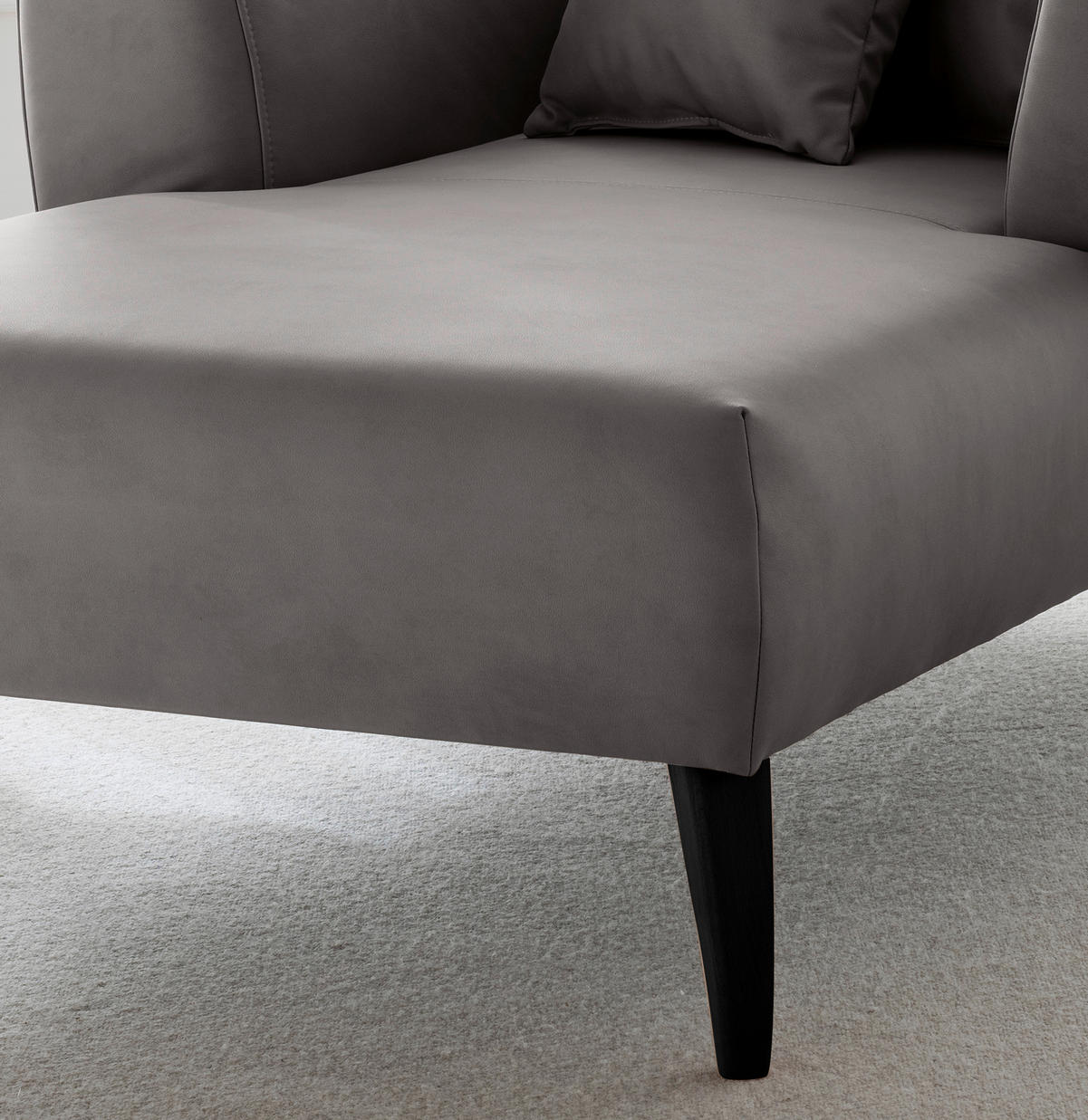 XXL-SESSEL in Lederlook Anthrazit  - Anthrazit/Schwarz, Modern, Holz/Textil (108/84/155cm) - Livetastic