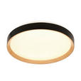 LED-DECKENLEUCHTE Nashville 48/8 cm  - Schwarz/Sonoma Eiche, Basics, Kunststoff/Metall (48/8cm) - Novel