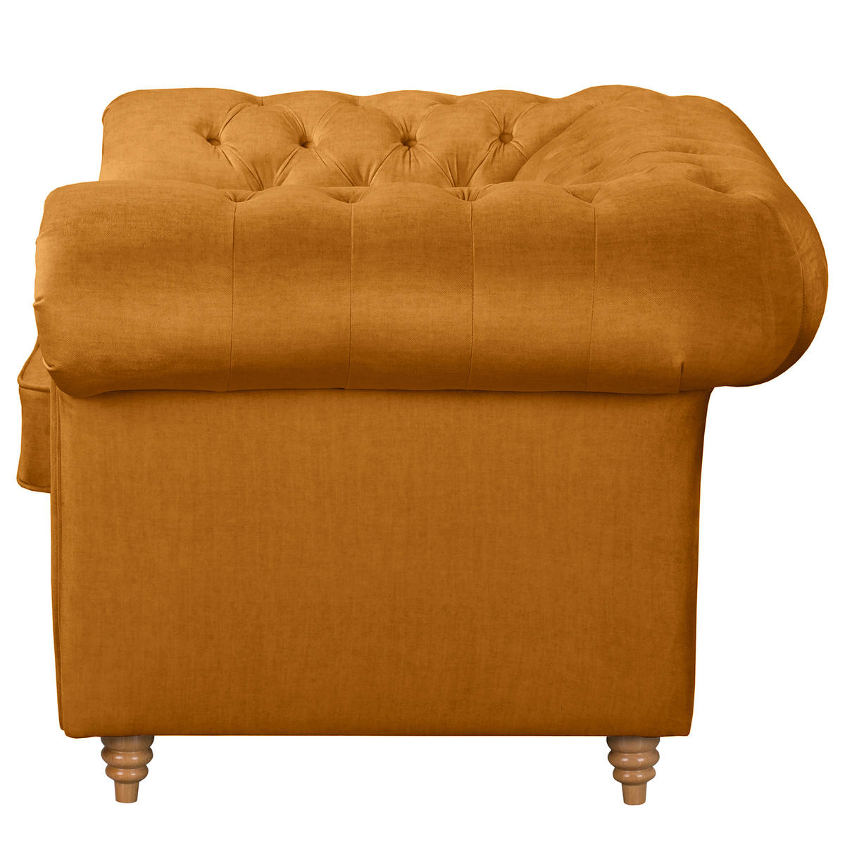 SESSEL in Mikrofaser Bernsteinfarben  - Bernsteinfarben, Design, Holz/Textil (128/75/91cm) - P & B