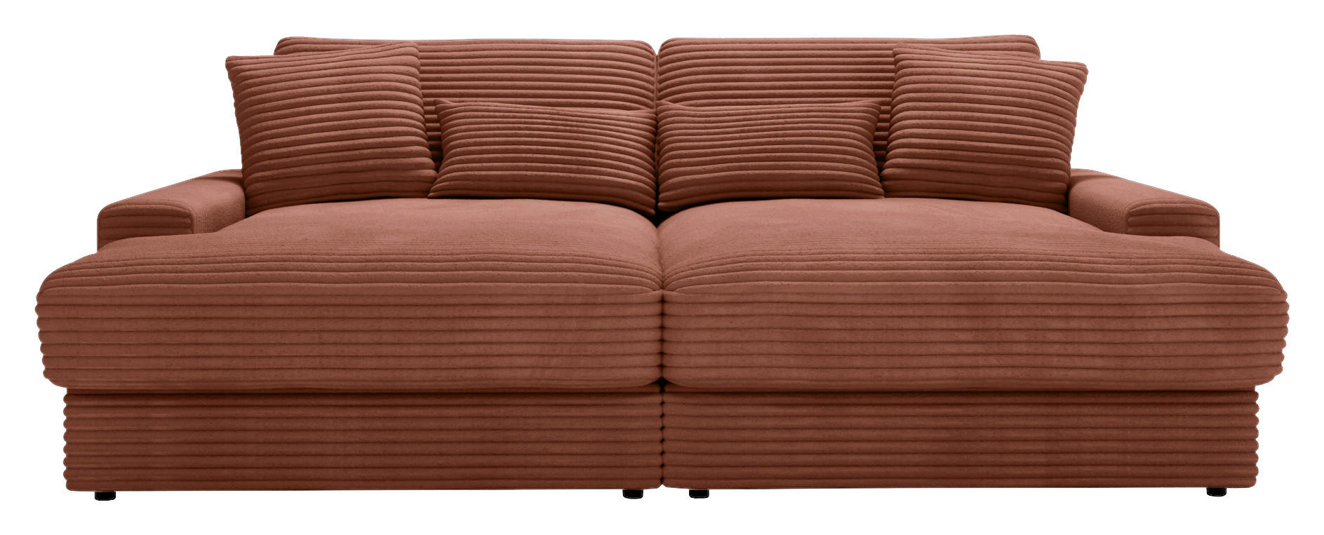 BIGSOFA Cord Bronzefarben  - Schwarz/Bronzefarben, MODERN, Kunststoff/Textil (230/85/190cm) - Carryhome