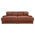 BIGSOFA in Cord Bronzefarben  - Schwarz/Bronzefarben, MODERN, Kunststoff/Textil (230/85/190cm) - Carryhome