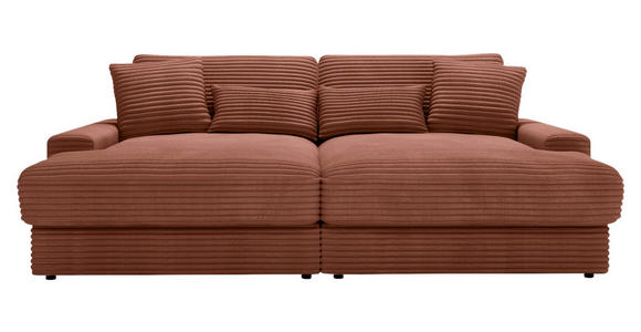 BIGSOFA in Cord Bronzefarben  - Schwarz/Bronzefarben, MODERN, Kunststoff/Textil (230/85/190cm) - Carryhome