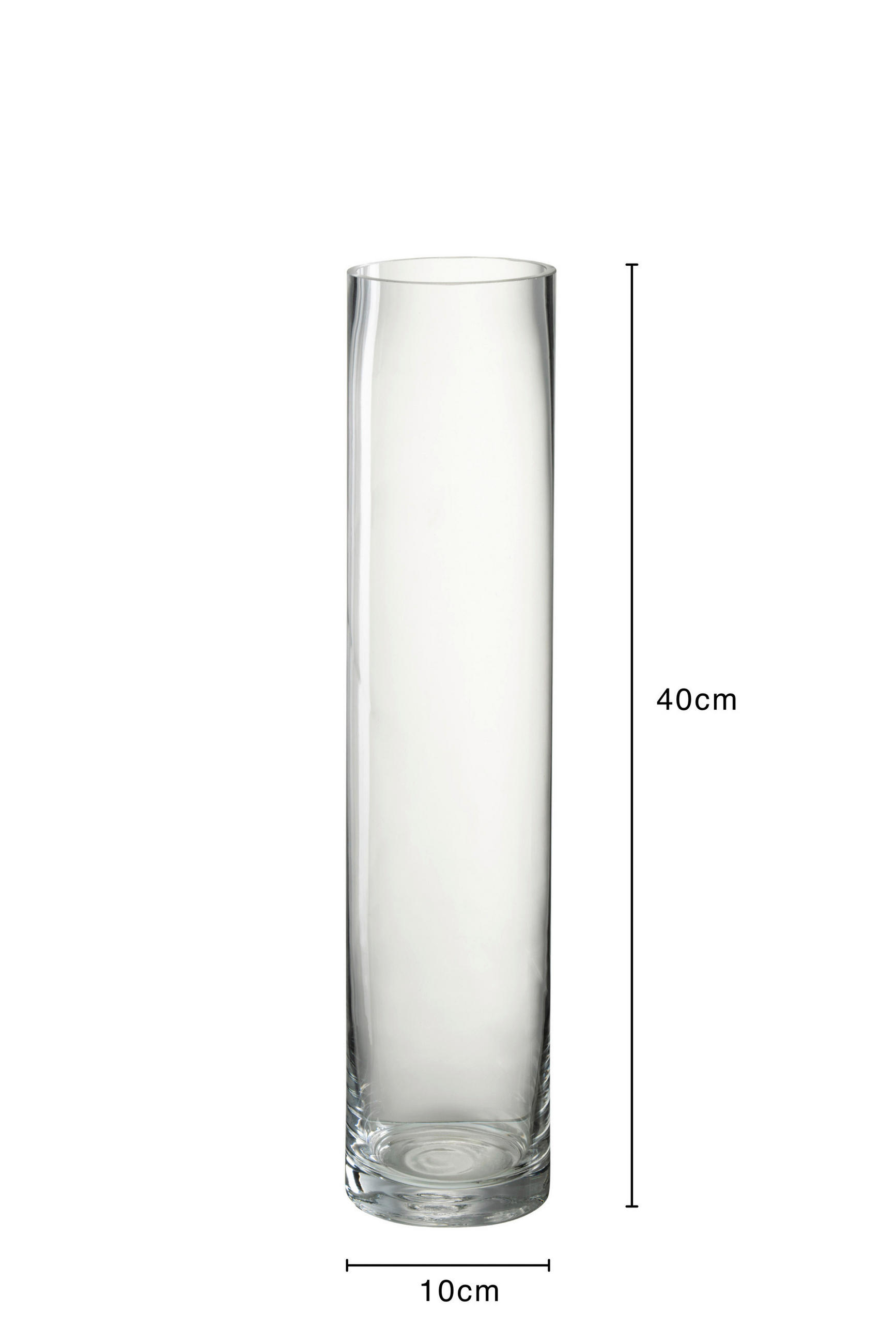 DEKOVASE  - Transparent, Basics, Glas (10/10/40cm)