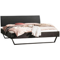 BETT 160/200 cm  in Anthrazit, Grau, Akaziefarben  - Anthrazit/Grau, Design, Holz/Metall (160/200cm) - Hasena