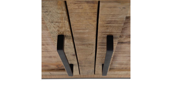 LOWBOARD RIO  in 180/60/40 cm  - Schwarz/Naturfarben, Design, Holz/Metall (180/60/40cm) - Landscape